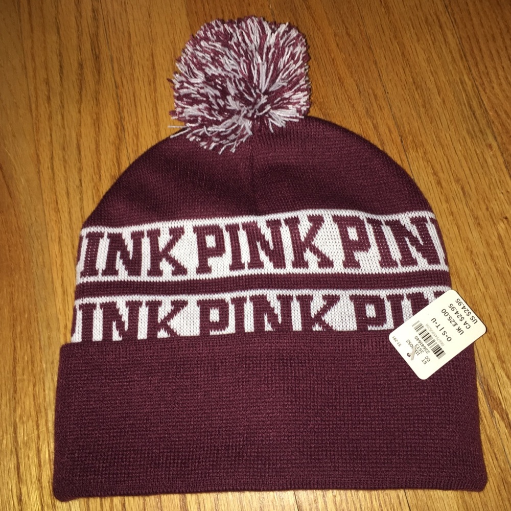 PINK maroon beanie